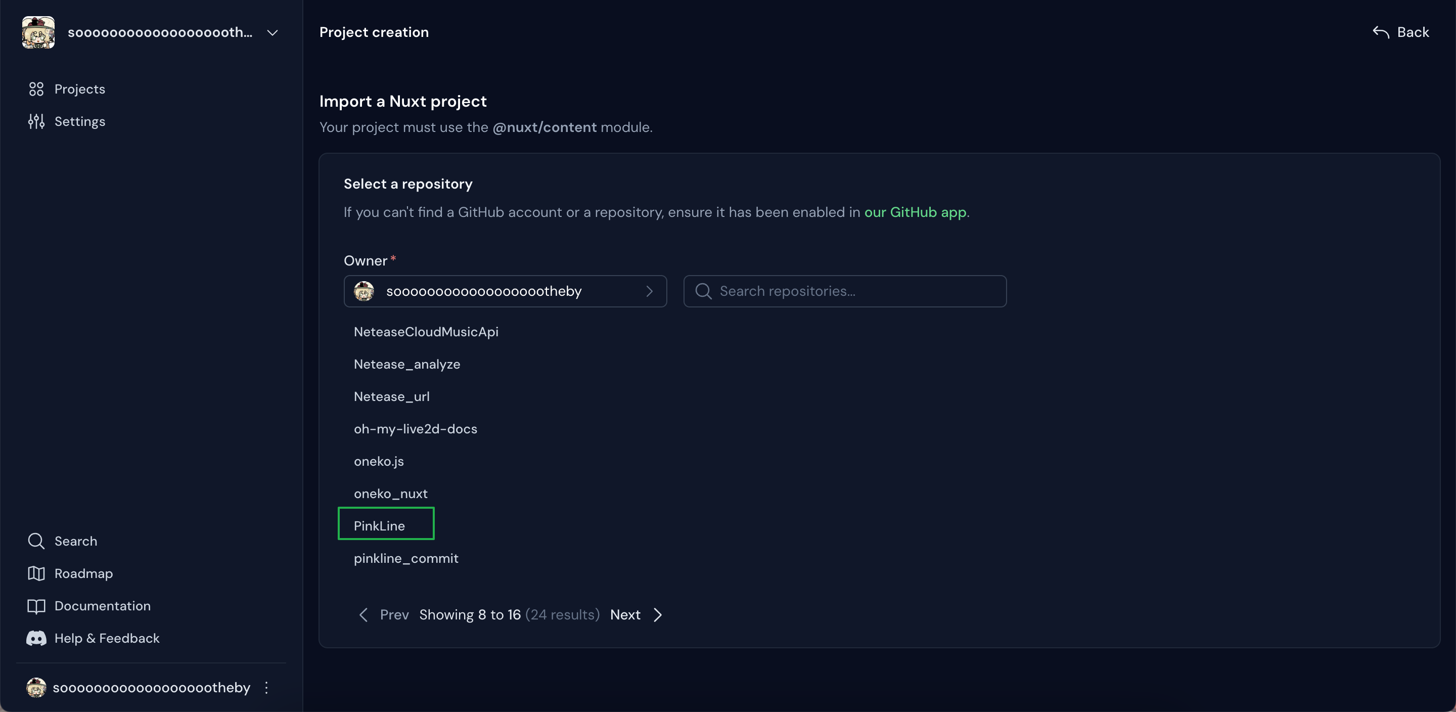 select repo